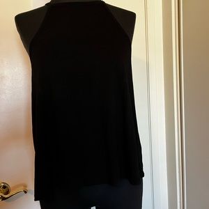 Black Breathable Open Back Halter Top